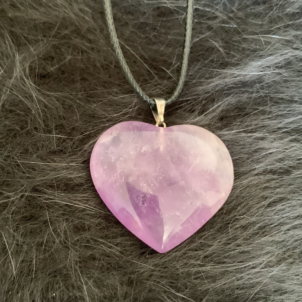 Amethyst Heart Pendant Necklace